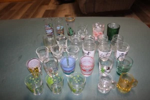 shot glass lot of 29 26 are glass - Picture 1 of 15