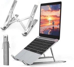 Supporto PC Portatile in Alluminio Antiscivolo Pieghevole Laptop Ventilazione - Afbeelding 1 van 9