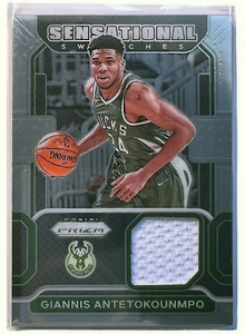 2021-22 Panini Prizm Sensational Swatches Giannis Antetokounmpo Game-Worn Jersey - Picture 1 of 2