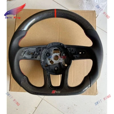Рама рулевого колеса из настоящего углеродного волокна для Audi S3 S4 S5 Q2 Q5 RS4 RS5 2016-2024 - Изображение 1 из 4