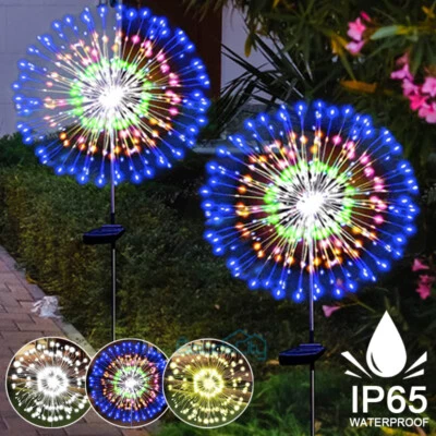 200 LED Solar Lights Outdoor Waterproof Path Lawn Garden Decor Lamp - Image 1 of 4