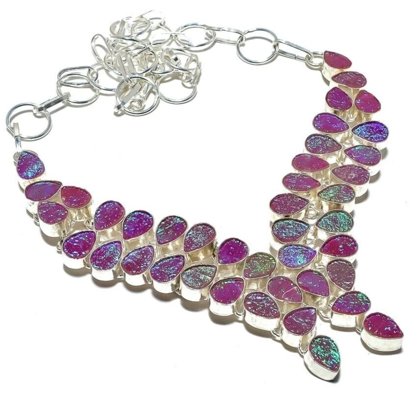 Australian Triplet Opal Gemstone 925 Sterling Silver Handmade Jewelry Necklace - Image 1 of 4
