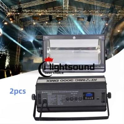 2PC 3000W DMX Strobe Lighting Atomic Strobe Light White Emitting 3000 220-240V - Image 1 of 4