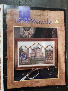 Out of print, Fantasy Triptych Cross Stitch Chart by Teresa Wentzler - Picture 1 of 5
