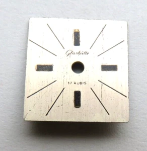 18) GUB Original Glashütte Zifferblatt Kaliber Kal.09-20 silber eckig II.Wahl - Picture 1 of 1
