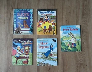 VINTAGE Mid Century GROSSE GOLDENE BÜCHER Disney Peter Rabbit MENGE 5 groß 12,5 Zoll - Bild 1 von 24
