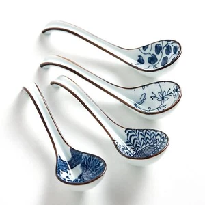 Asian Soup Spoon, Japanese Ramen Spoons with Long Handle for Chinese - Picture 1 of 9