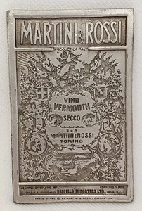 VTG Martini & Rossi Vermouth Alcohol Liquor Advertising Pewter Belt Buckle 1974 - Picture 1 of 2