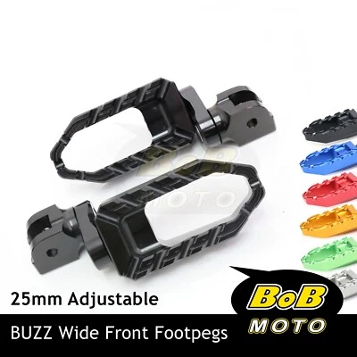 BUZZ Rider Foot Pegs 25mm Extend For Kawasaki ZZR 1400 ZX14R ZX14 06-21 20 19 18 - Imagem 1 de 4