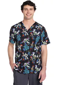 Toy Story Cherokee Scrubs Disney Tooniforms Unisex V Neck Top TF728 TSFM - Picture 1 of 3