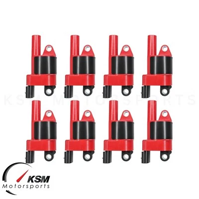 8 X Rotondo Accensione Bobine Per 2002-2006 Cadillac Escalade 5.3L 6.0L V8 - Immagine 1 di 4