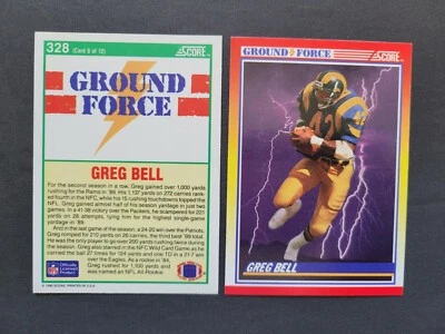 LOS ANGELES RAMS FOOTBALL CARDS Your Pick of Singles TOPPS SCORE 1983-88 to 1991 - Image 1 of 2