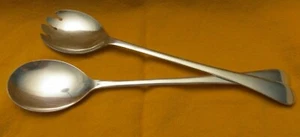 Vintage Silver Plated Salad Spoon & Fork - SHEFFIELD ENGLAND - - Picture 1 of 10