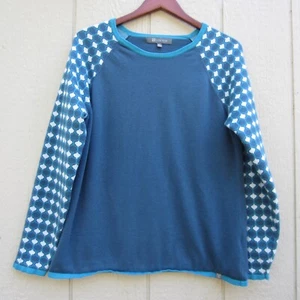 Title Nine Frühlingspullover Damen XL blau Farbblock Pullover Baumwollmischung bequem - Bild 1 von 15