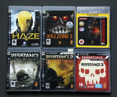 Lot of 6 PS3 Games Bundle - CIB Tested Works - Metal Gear Solid Resistance ... - Image 1 of 4