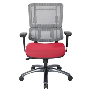 ProLine Vertical Grey Mesh Office Chair with Titanium Base - Picture 1 of 30