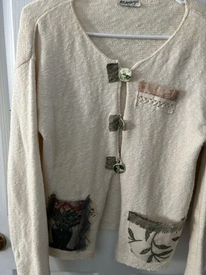 Cárdigan Lee Anderson creativo cierres con botones. Talla Med-G Foto 1 de 4