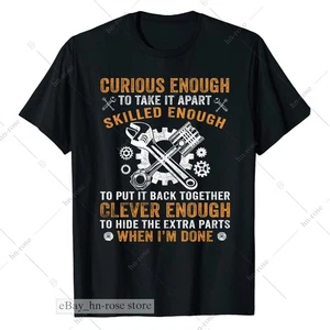 Funny Mechanic T-Shirt for Men Auto Repair Gift DIY Garage Tech Humor Shirt - Picture 1 of 6