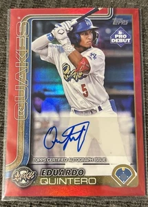 2025 Topps Pro Debut - Eduardo Quintero #PD-197 Red Foil /10 (RC) - Bild 1 von 3