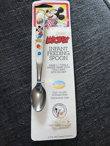 Vintage New Mickey Mouse Walt Disney Infant Feeding Spoon  - Picture 1 of 3
