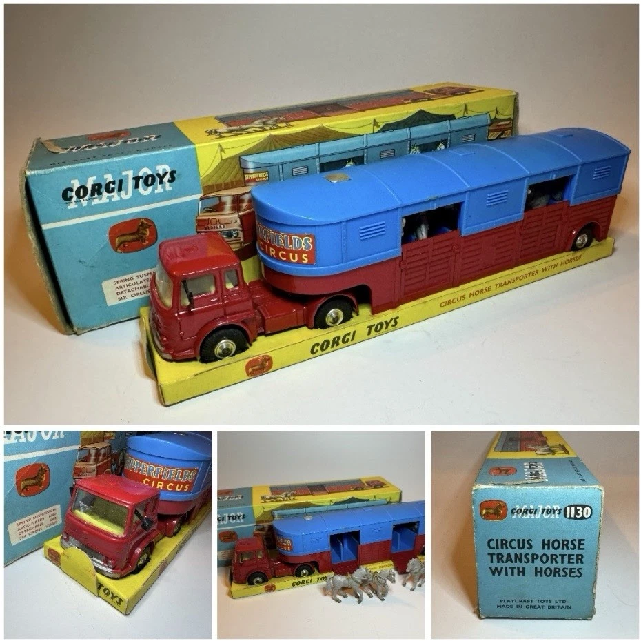 Corgi Major #1130 Chipperfields Circus Bedford Horse Transporter w/Horses w/Box - Image 1 of 4