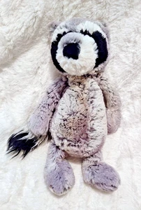 Jellycat Bashful Woodland Raccoon Plush Stuffed Animal Medium Grey/Brown RETIRED - Bild 1 von 6