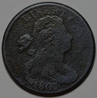 1803 Draped Bust Large Cent - Corrosion - US 1c Copper Coin - Image 1 of 4