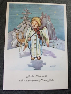 Postcard Merry Christmas and a Blessed New Year, The Violin Angel, ARNULF - Picture 1 of 2
