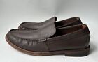 Clarks Men's Dark Brown Leather Slip On Moc Toe Loafer Shoes Size US 12 M -M27