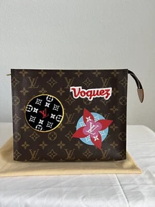 Louis Vuitton Toiletry Pouch Limited Edition Patches Monogram Canvas 26 - Picture 1 of 21