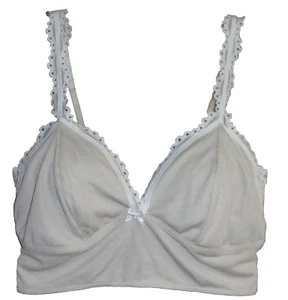 Victoria's Secret BEIGE No Wire IVORY LACE Bralette Size: Medium #363026 NWT - Picture 1 of 3
