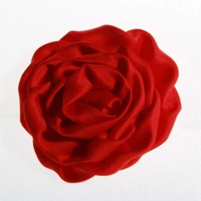 Diadema Roseta Enrollada Satén - Flores Tela Suave Clip de Pelo Elegante Accesorio Foto 1 de 4