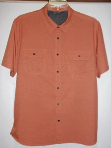 ZeroXposur Men's Vented Short Sleeve Shirt Size XL Button Up Casual Lt. Orange - Picture 1 of 7