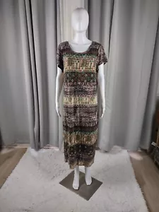 Maxi abito donna Cato multicolore, manica corta, foderato, pullover taglia 18/20W - Foto 1 di 11