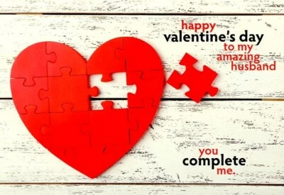 Feliz día de San Valentín a mi increíble esposo - Tarjeta de felicitación de San Valentín - 22459 Foto 1 de 2