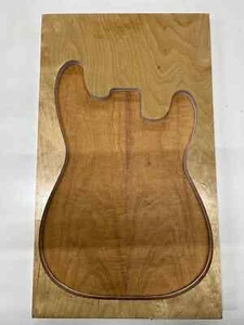 Guitarra Caoba Hondureña Rizada Llama Libro Tapa Desplegable Juego Combinado - 21" x 7" x 1/4" - Imagen 1 de 8