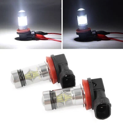 2pcs H11 80W High Power LED Fog Light Bulb 6000K White Driving Lamp White - Image 1 of 4