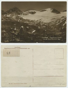 50096 - Bergsteiger, Engelbergerrotstock v.d. Ruckhubelhütte - Echtfoto -alte AK - Picture 1 of 1