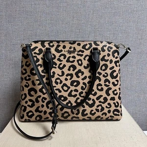Kate Spade Darcy Leopard Large Satchel Crossbody Shoulder Tote Bag - Picture 1 of 14