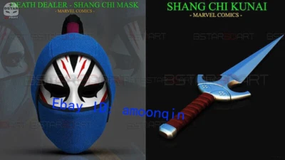 Shang-Chi y la Leyenda de los Diez Anillos 1/1 Death Dealer Casco Resina Personalizado Foto 1 de 4