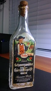 original antique schwarzwälder buka kappelrodeck bottle with a cork and label - Picture 1 of 9