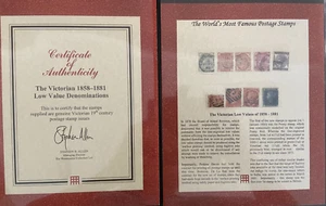 GB, QV 1858-1881 Westminster folder , LOW VALUE DENOMINATIONS WITH COA - Imagen 1 de 1
