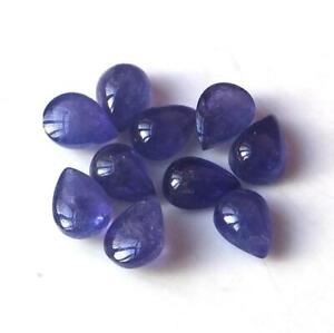 Natural Tanzanite Cab Loose Gemstones Pear For Jewelry In Size 3x5mm To 4x6mm