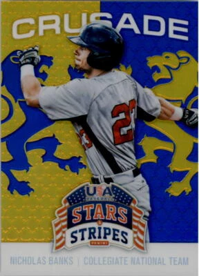 2015 USA Baseball Stars and Stripes Crusade Blue #77 Nicholas Banks - NM-MT - Image 1 of 2