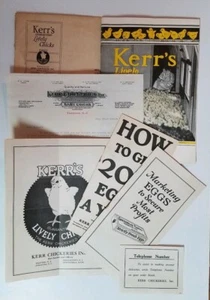 1927 KERR CHICKERIES Brüterei Briefkopf, Broschüren, Umschlag Huhn Trenton NJ - Bild 1 von 12