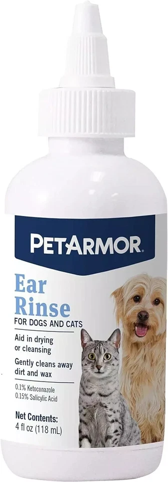 PetArmor Medicated Ear Rinse for Dogs & Cats 4oz