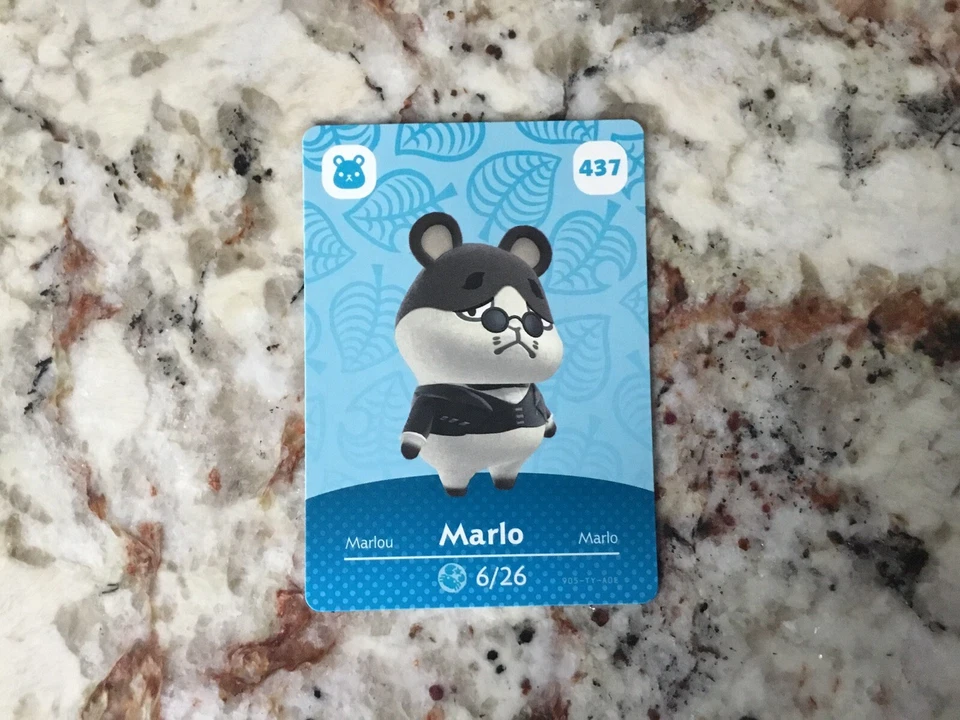 437 MARLO Animal Crossing Amiibo Auténtico Nintendo Tarjeta Como Nueva De Serie 5 Foto 1 de 1