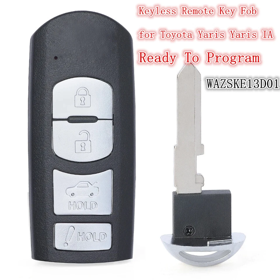 Keyless Remote Key Fob for Toyota Yaris Yaris IA 2017 2018 2019 2020 WAZSKE13D01 Foto 1 de 4