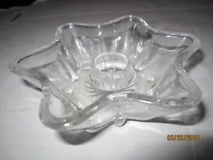 De colección Vidrio Transparente 6 Puntas Forma de Estrella VELA Palo Soporte Cónico b107 - Imagen 1 de 3