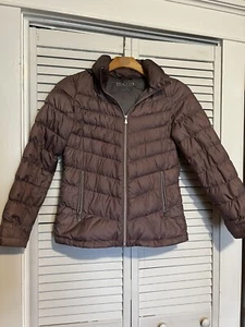KENNETH COLE Size S Small Jacket Coat Puffer Full Zip Duck Down Filling Hooded - Picture 1 of 11